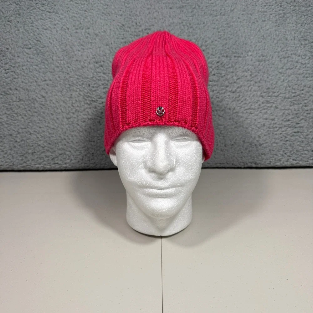 Lululemon Blissed Out‎ Toque Hat Pink Boom Juice Merino Wool Soft